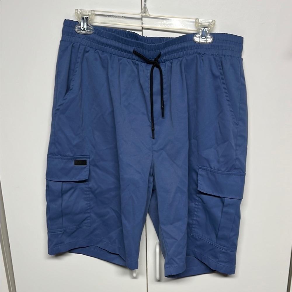 Men's Blue Cargo Shorts